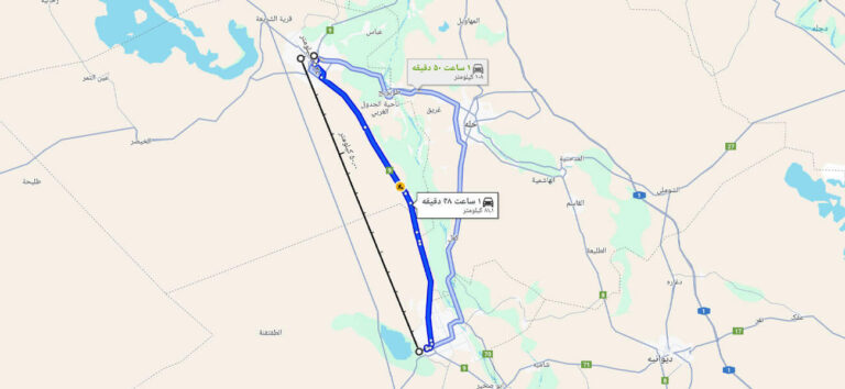 فاصله نجف تا کربلا چقدره ؟